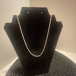 Sterling silver twisted Chain Necklace stamped 925 Italy